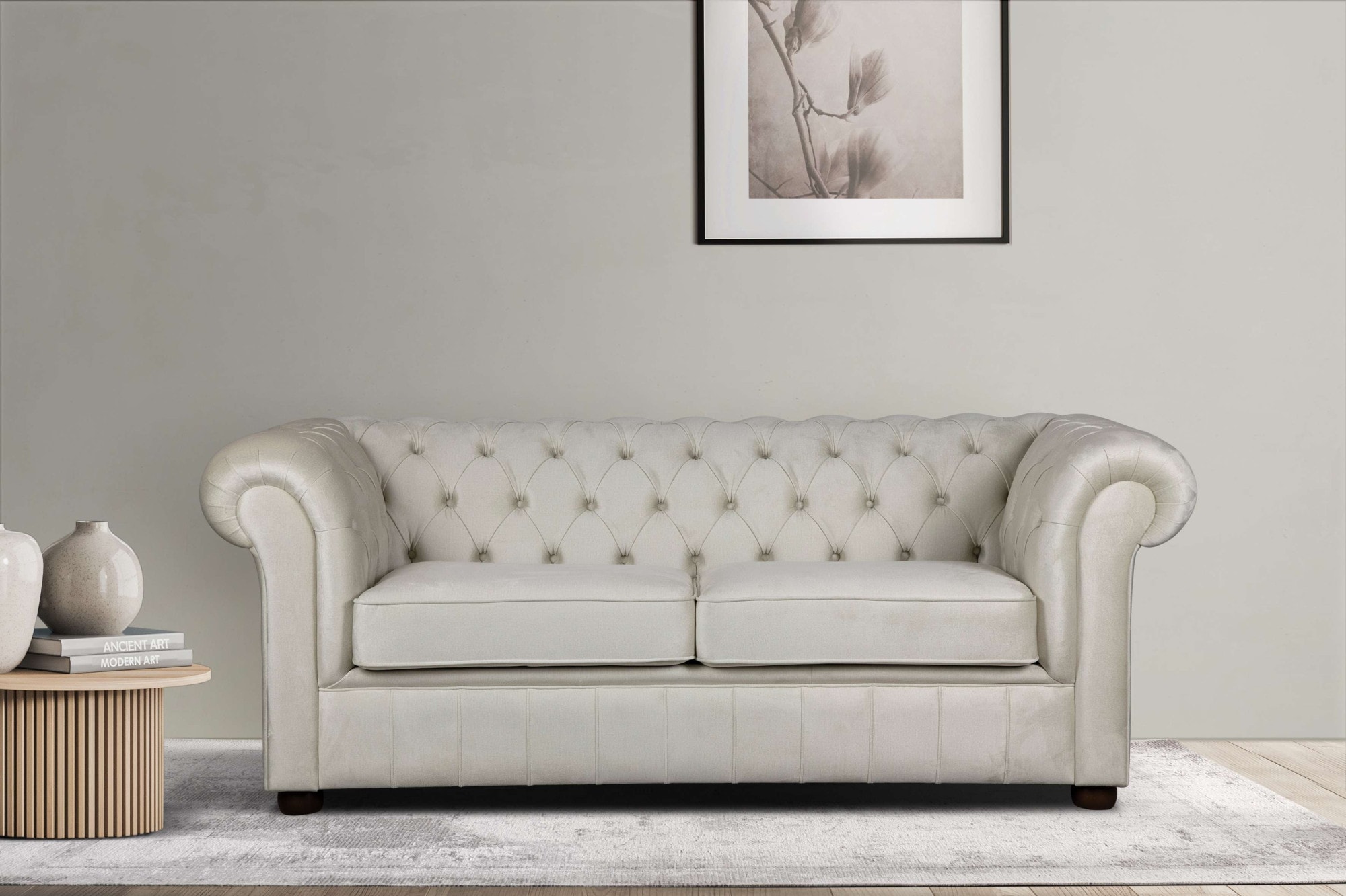 Home affaire 3-Sitzer »CHARENTE, optionale Schlafsofa, Chesterfield-Sofa, Bettfunktion« mit edler Knopfheftung und typischen Armlehnen, B/T/H 198/89/74 cm