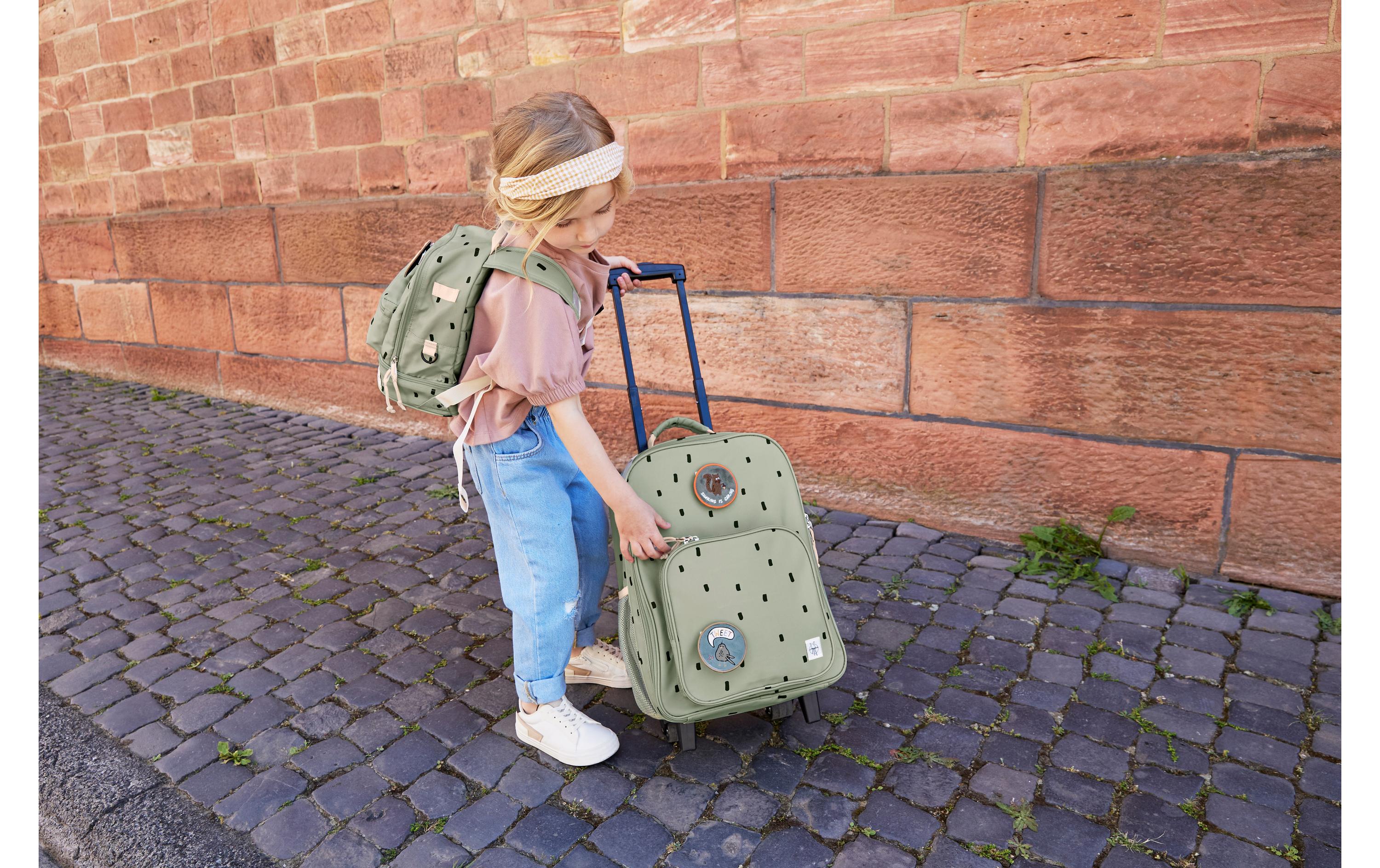 Rucksack Mini Backpack Happy Prints Light OliveWasserabweisender Kinderrucksack mit gepolsterten Schultergurten