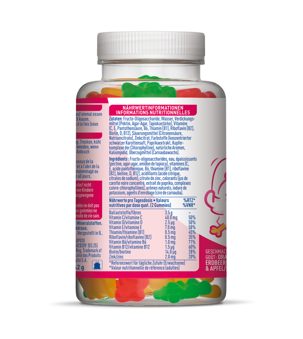 Bebacare Kids Gummies<br>60 Stück, Dose, Gummipastille, Multi-Vitamin