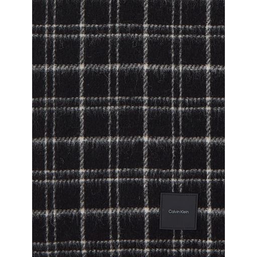 Calvin Klein Mini Check Wool Halstørklæde, Black