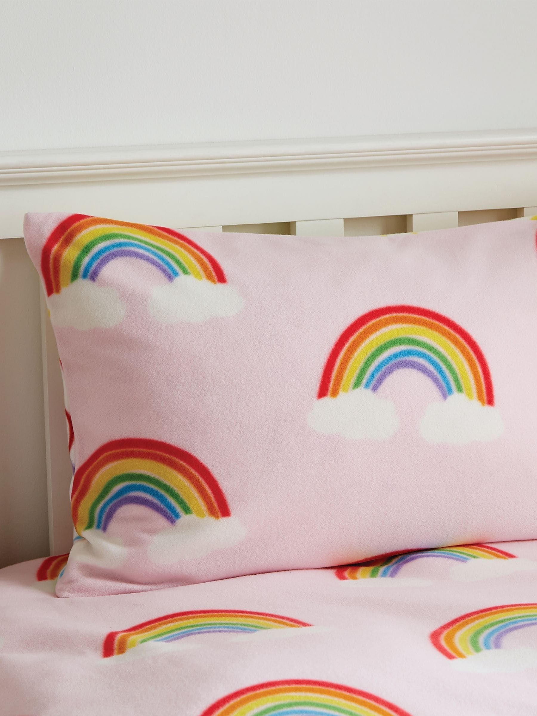 Catherine Lansfield - Regenboogharten - Behaaglijke fleece dekbedovertrekset