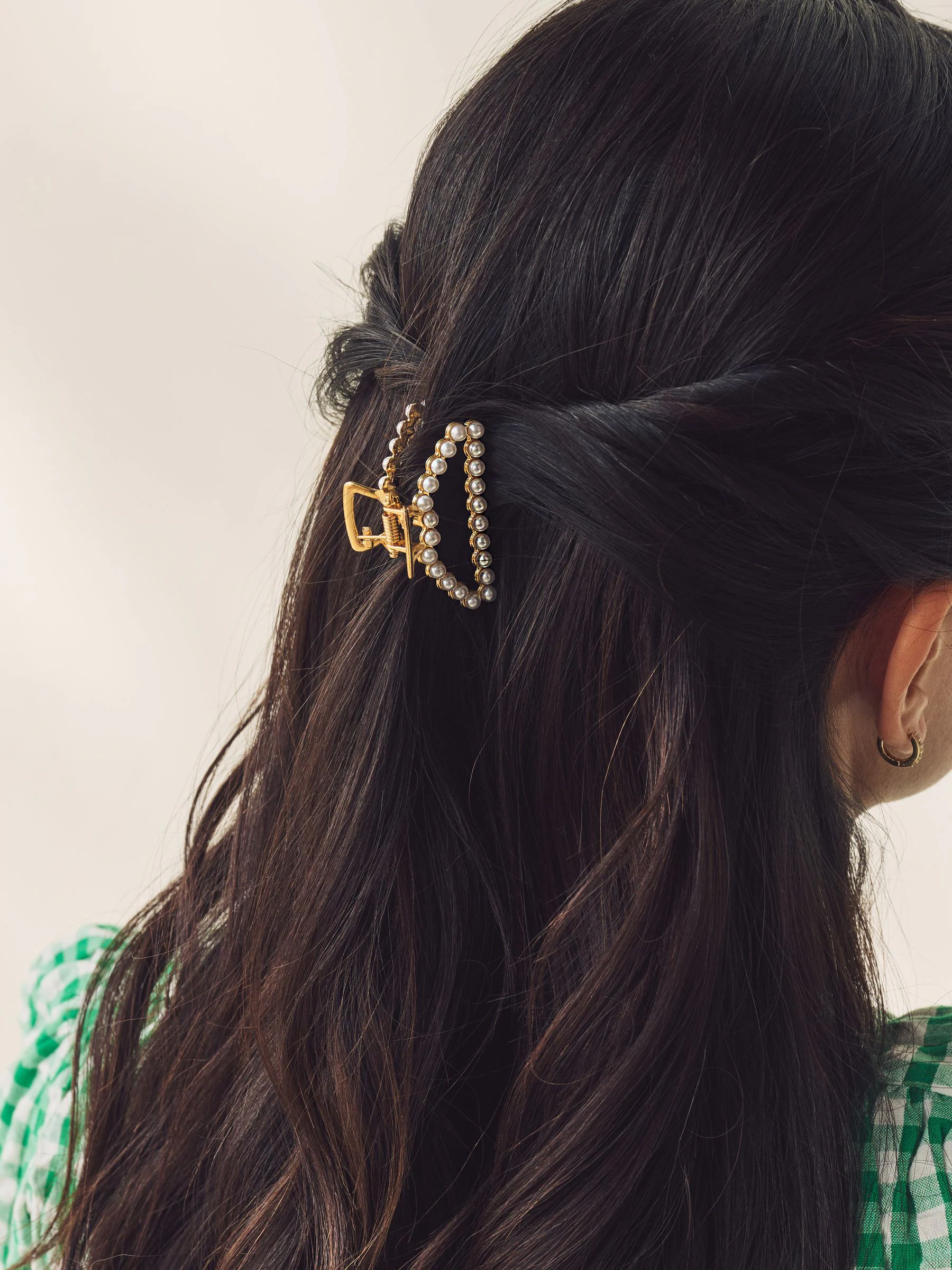 Goudkleurig - Mini Faux Pearl Claw Clip