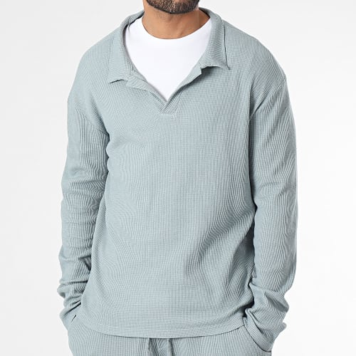 Ensemble Polo Manches Longues Et Pantalon Jogging Gris