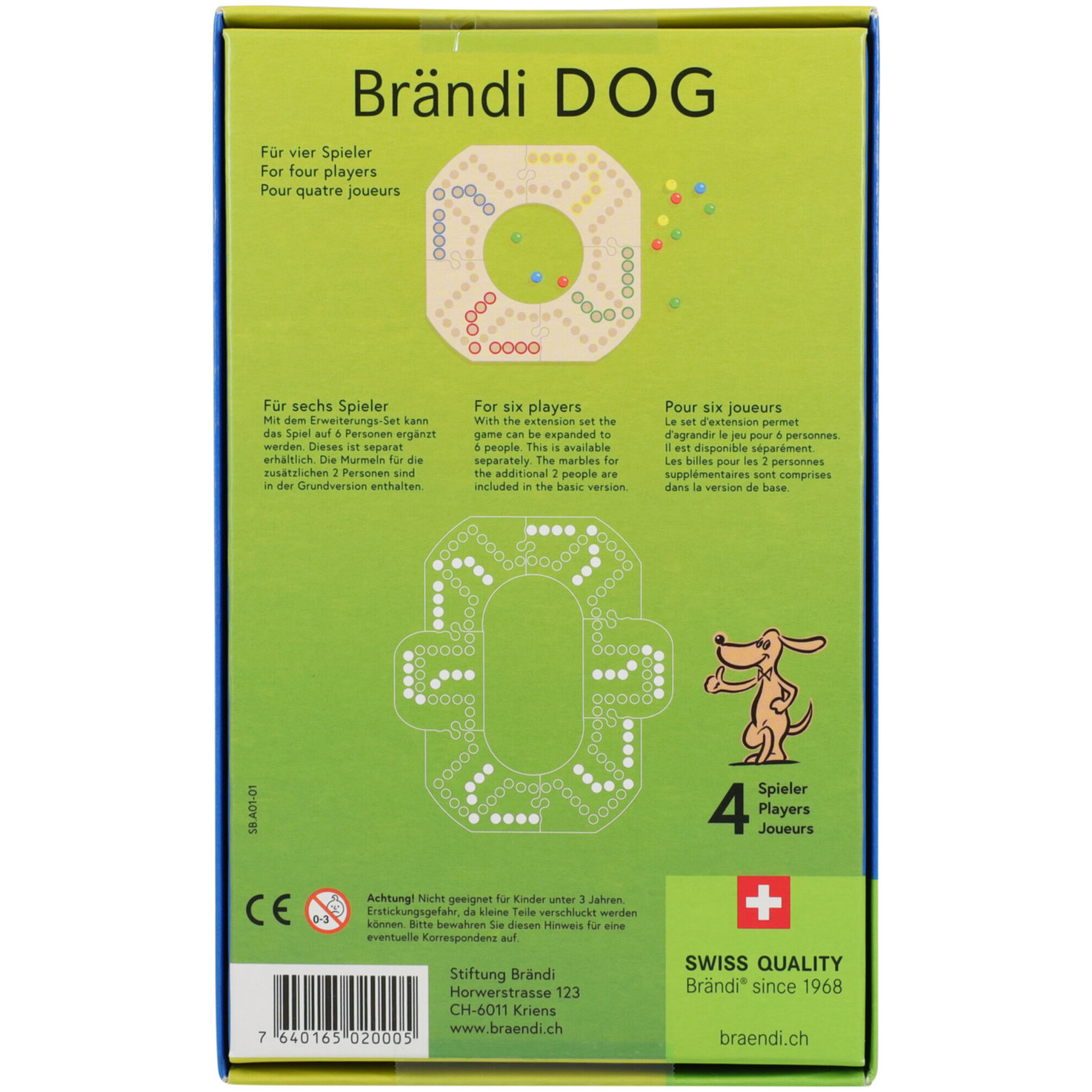 Brändi Dog Grundversion (2-4 Spieler) 9+ Jahre