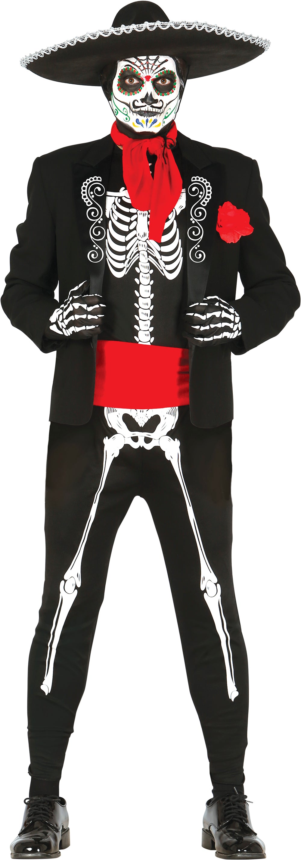 Mexicaans Kostuum Heren skelet