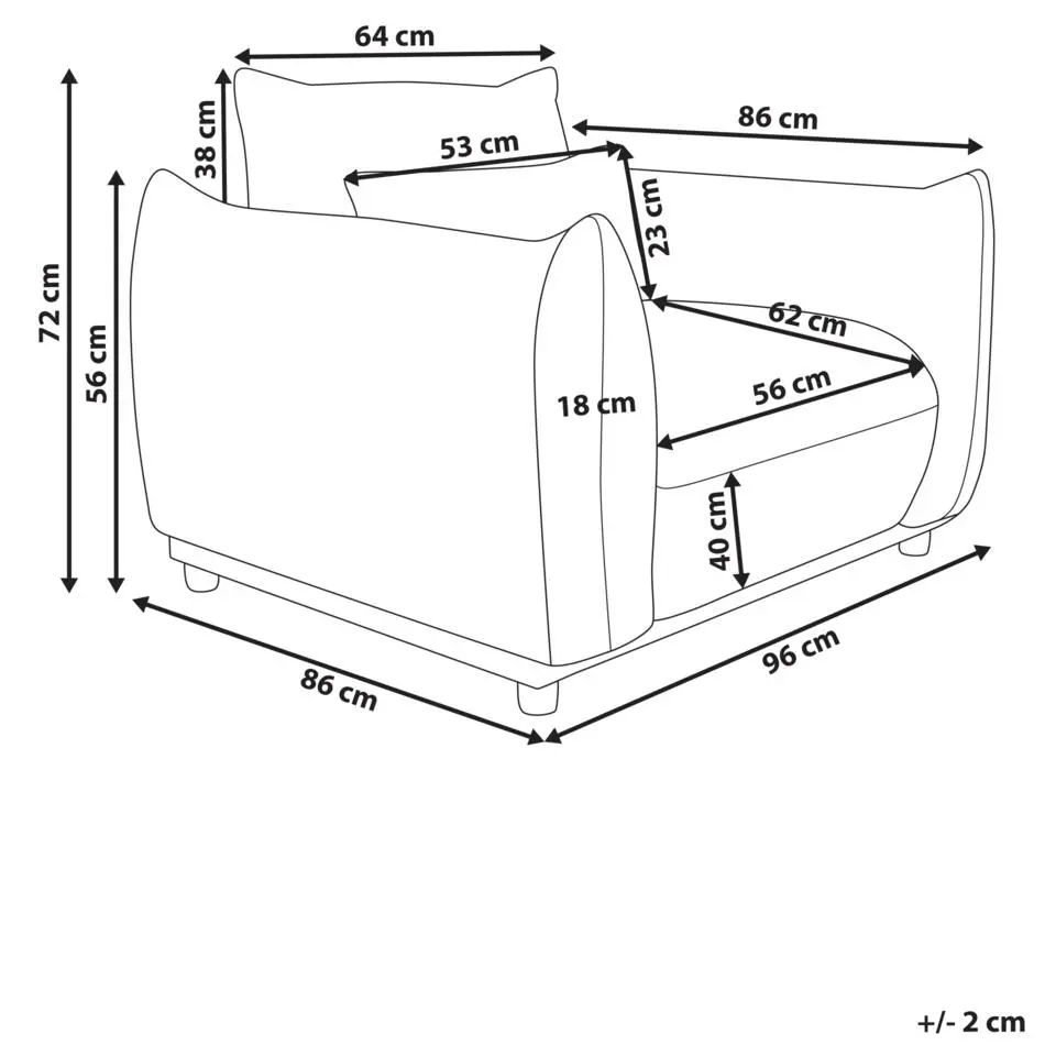 JAMSA - Fauteuil - Wit - Bouclé
