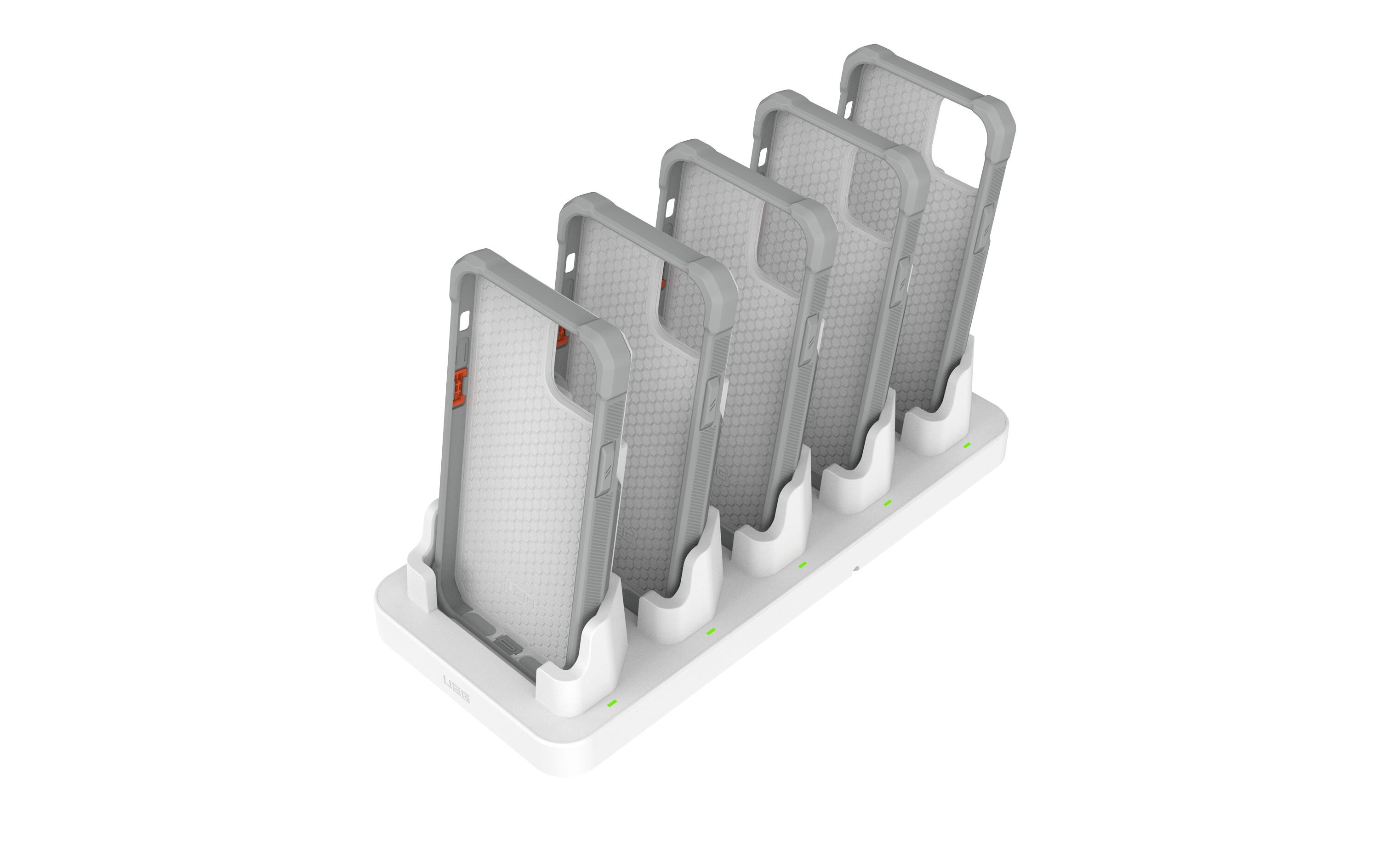 Ladestation Workflow 5 Slot Case Charger Weiss<br>USB-Ladestation zum Laden von bis zu fünf Geräten