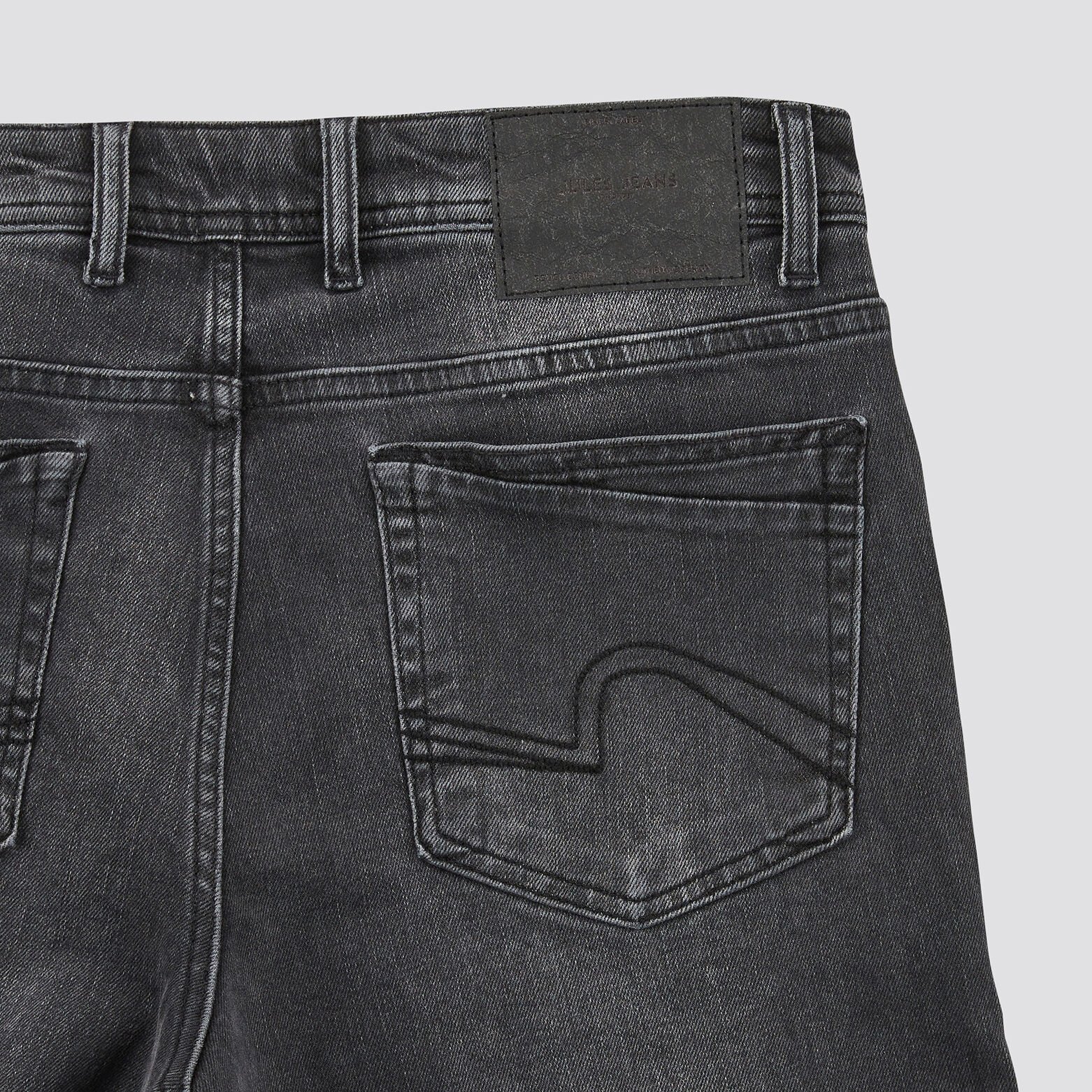 Jean straight 4 longueurs en coton recyclé Noir