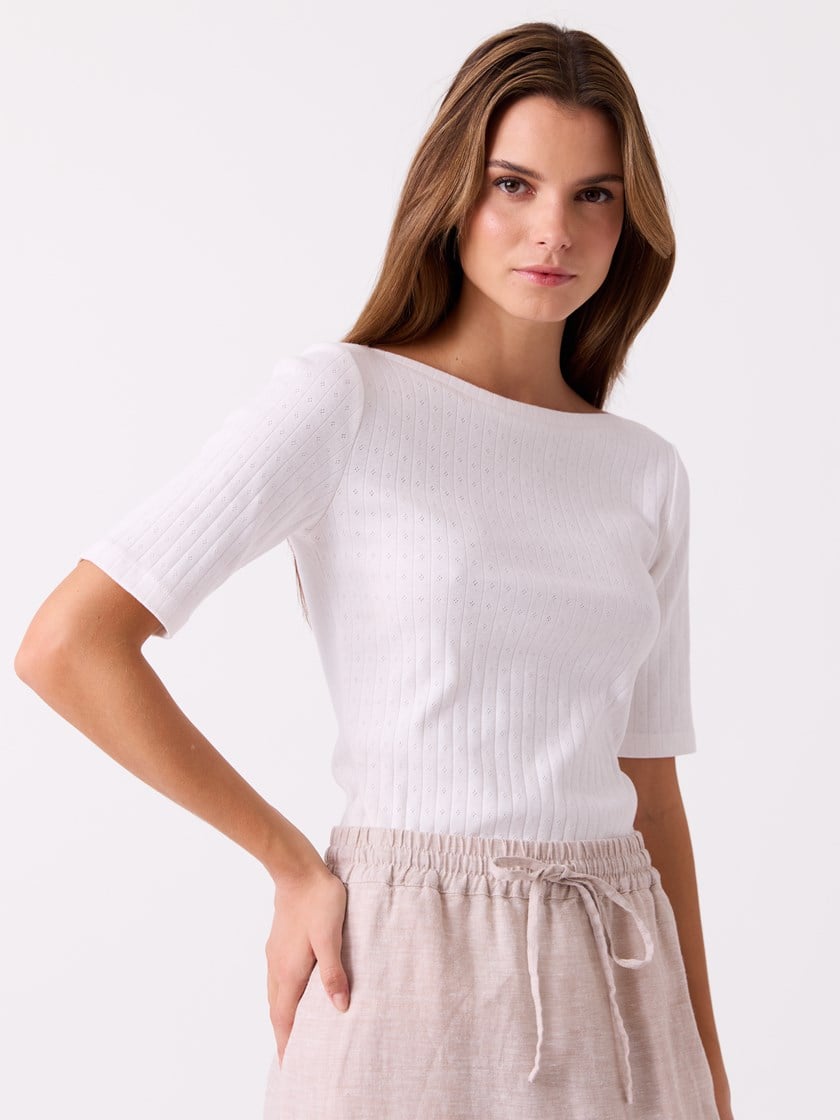 Vilma t-skjorte Bright White