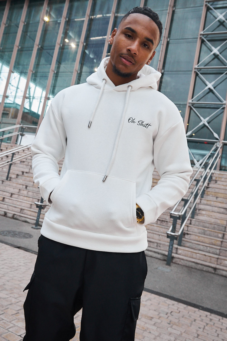 Sweat à capuche blanc 