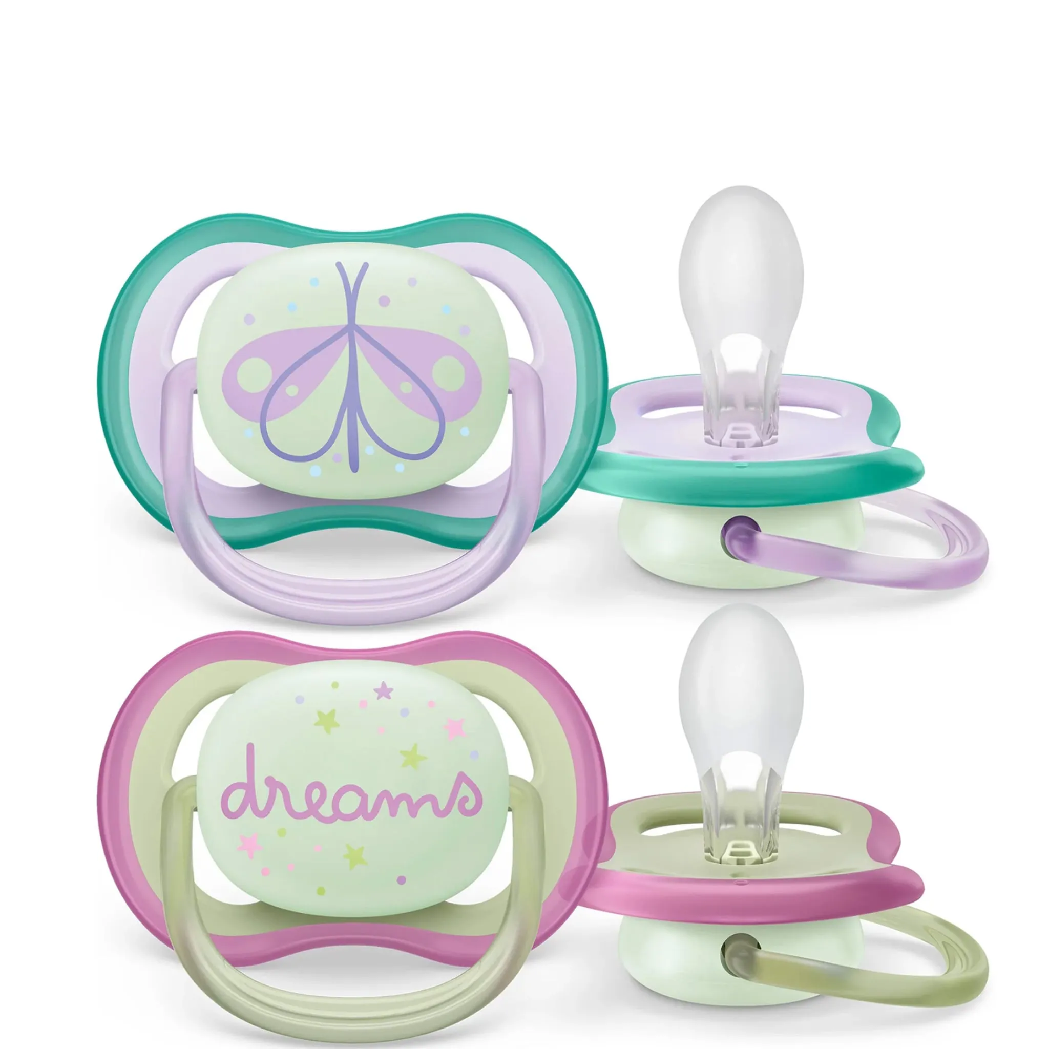 Philips Avent Suce Ultra Air Nighttime 0-6 mois Libellule Lilas  Rêves (2)