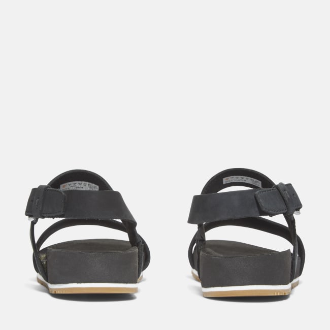 Sandalo a Doppia Fascia Malibu Waves da Donna in                colore nero