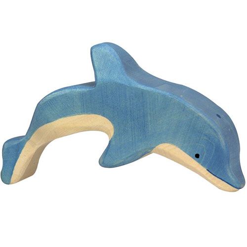 Holztiger dolfijn 18 cm