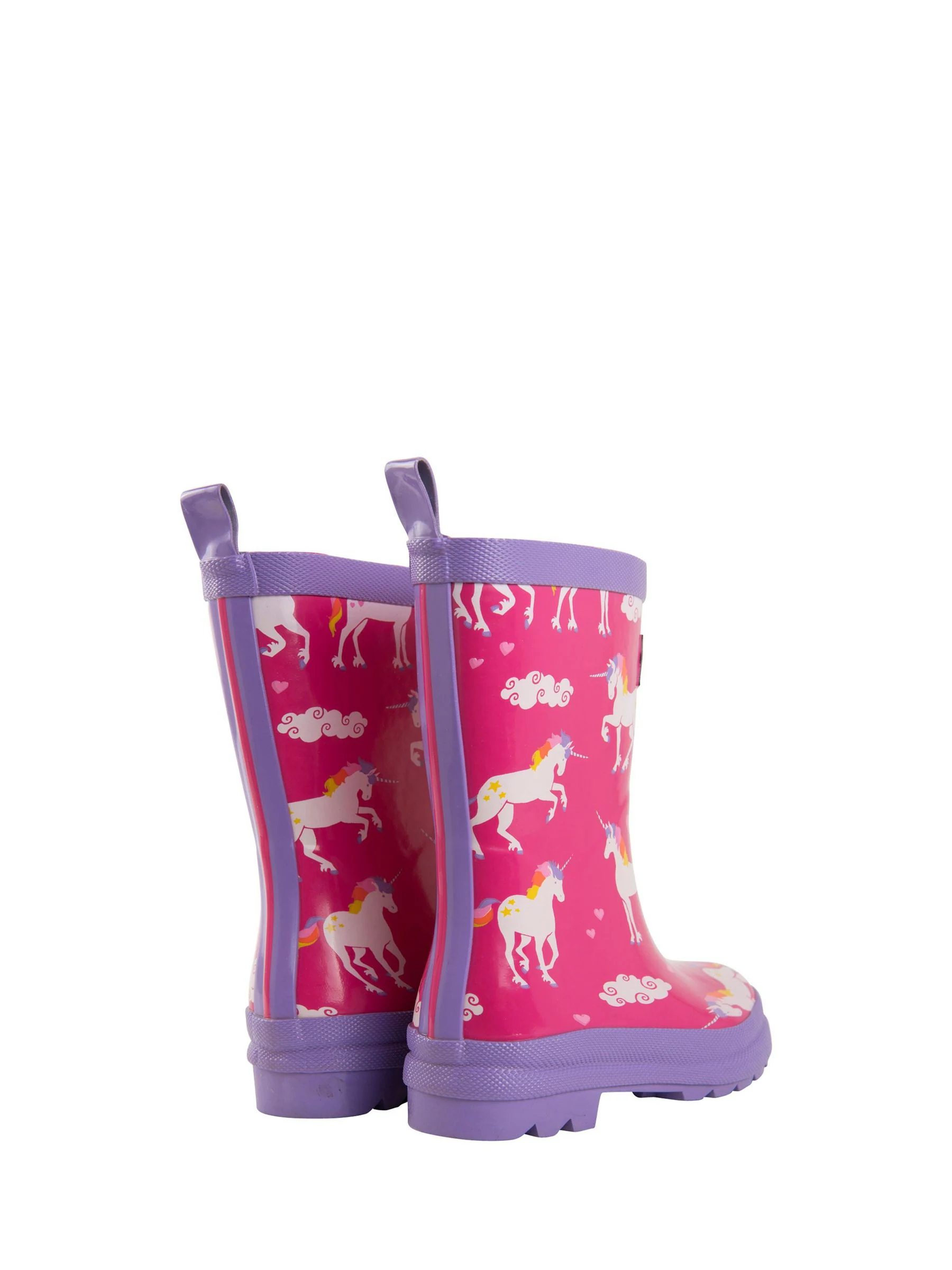 Roze - Hatley Pink Shark Frenzy Rain Wellies