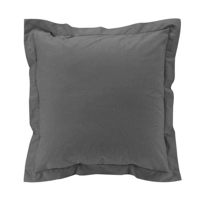 TAIE OREILLER 63X63CM PERCALE UNI 78 FILS ACIER
