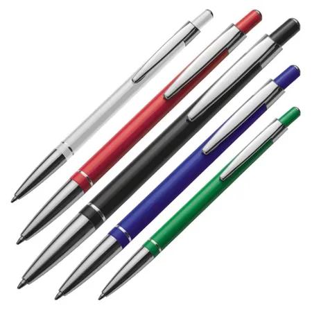 Macma Kugelschreiber aus Metall, slimline, 5 Stück in 5 verschiedenen Farben