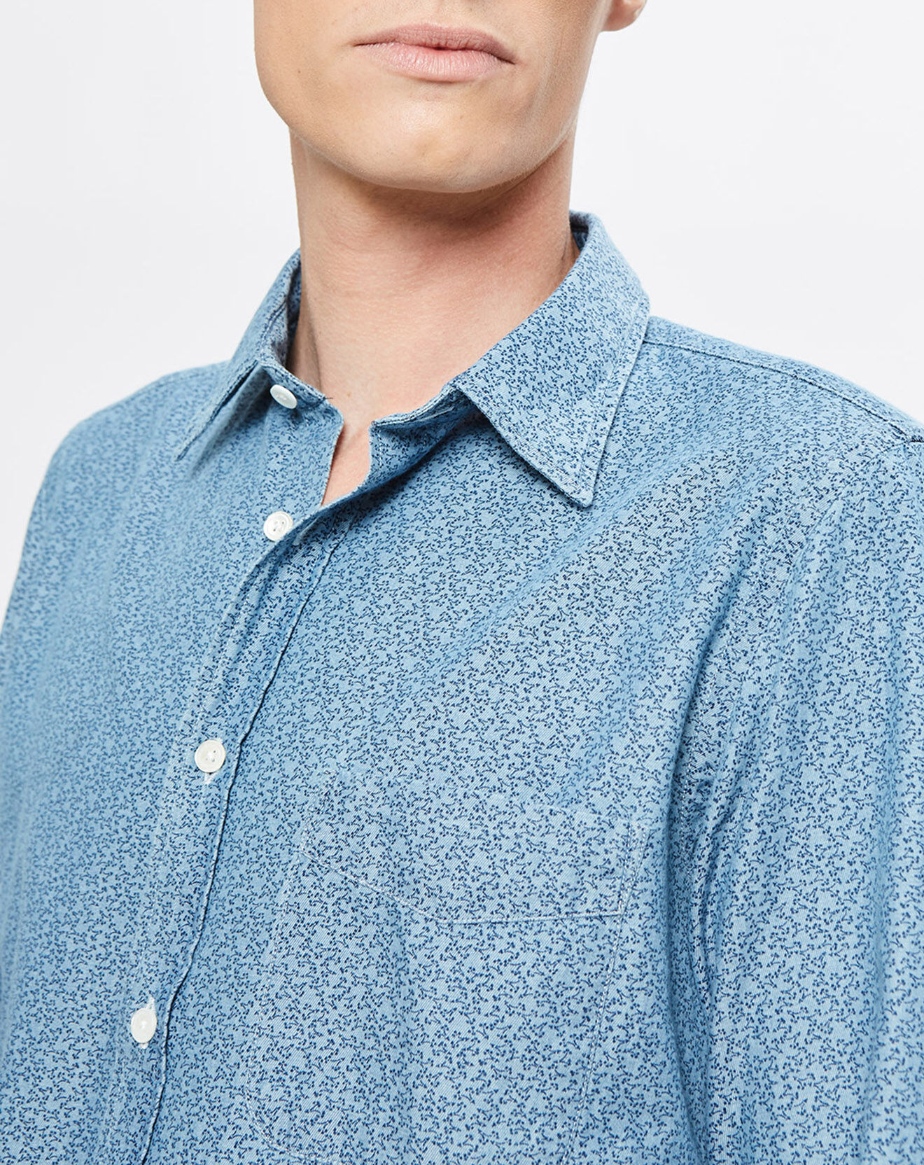 Hartford Chemise Slim Storm à imprimé fleuri bleu clair