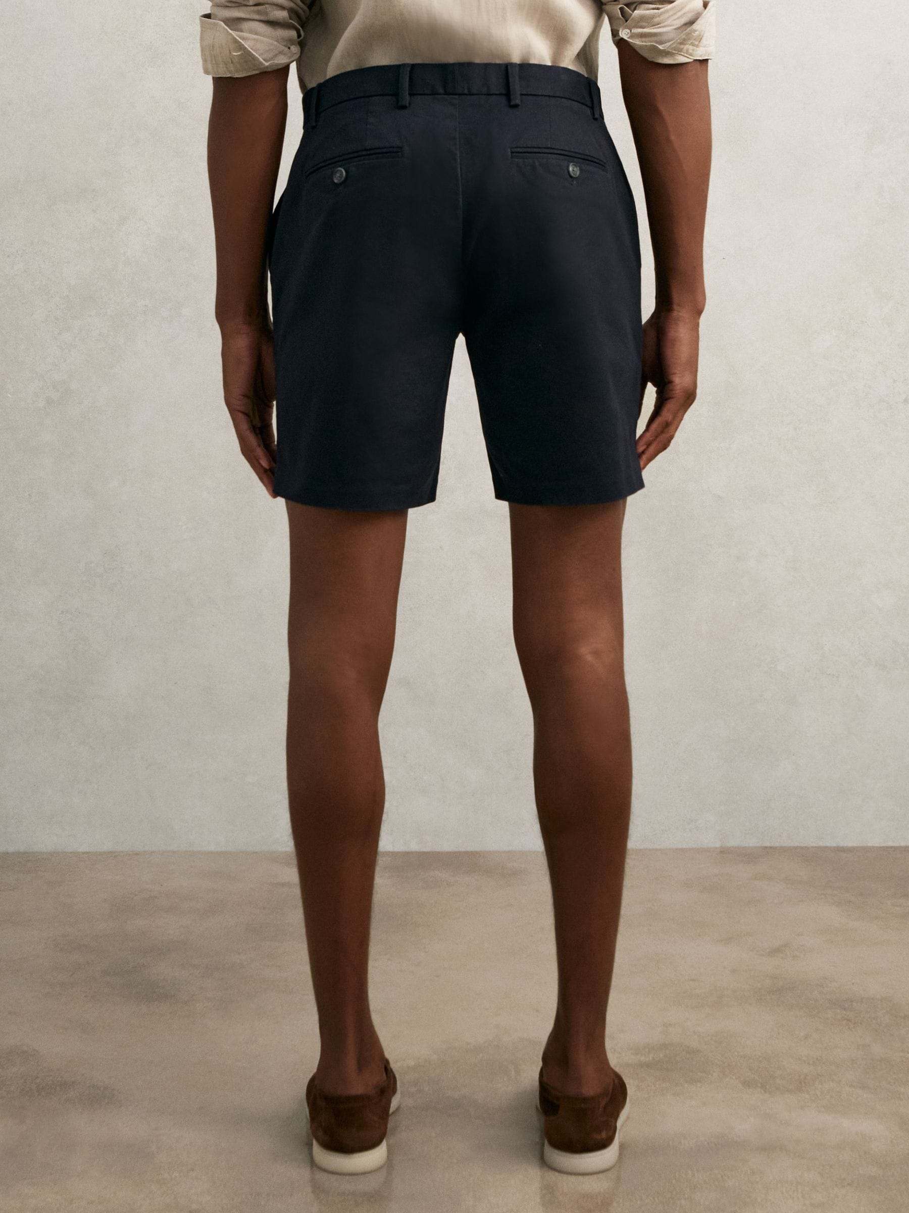 Marineblauw - Reiss - Wicket S - Casual korte chinoshort
