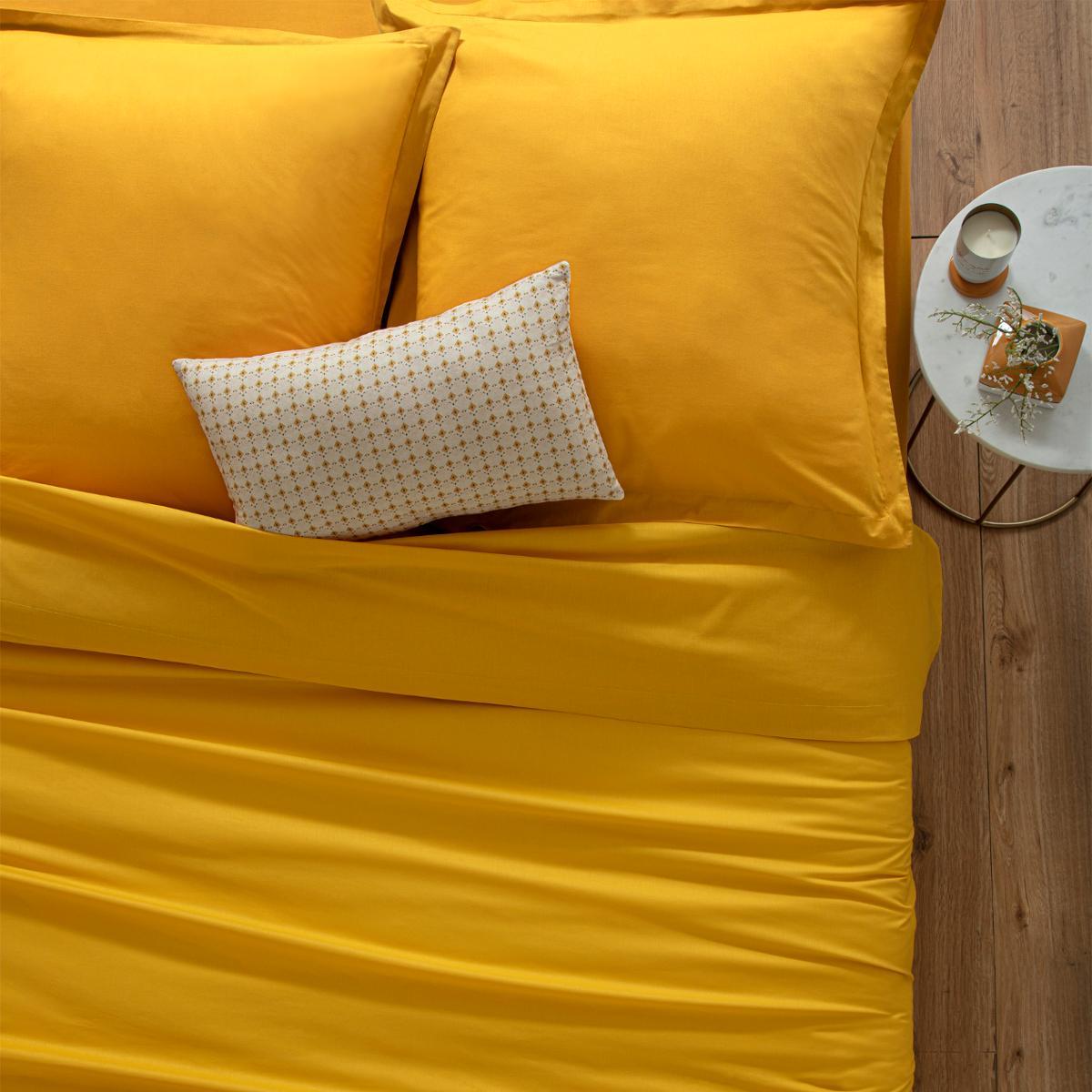 DRAP HOUSSE OCRE 160X200CM