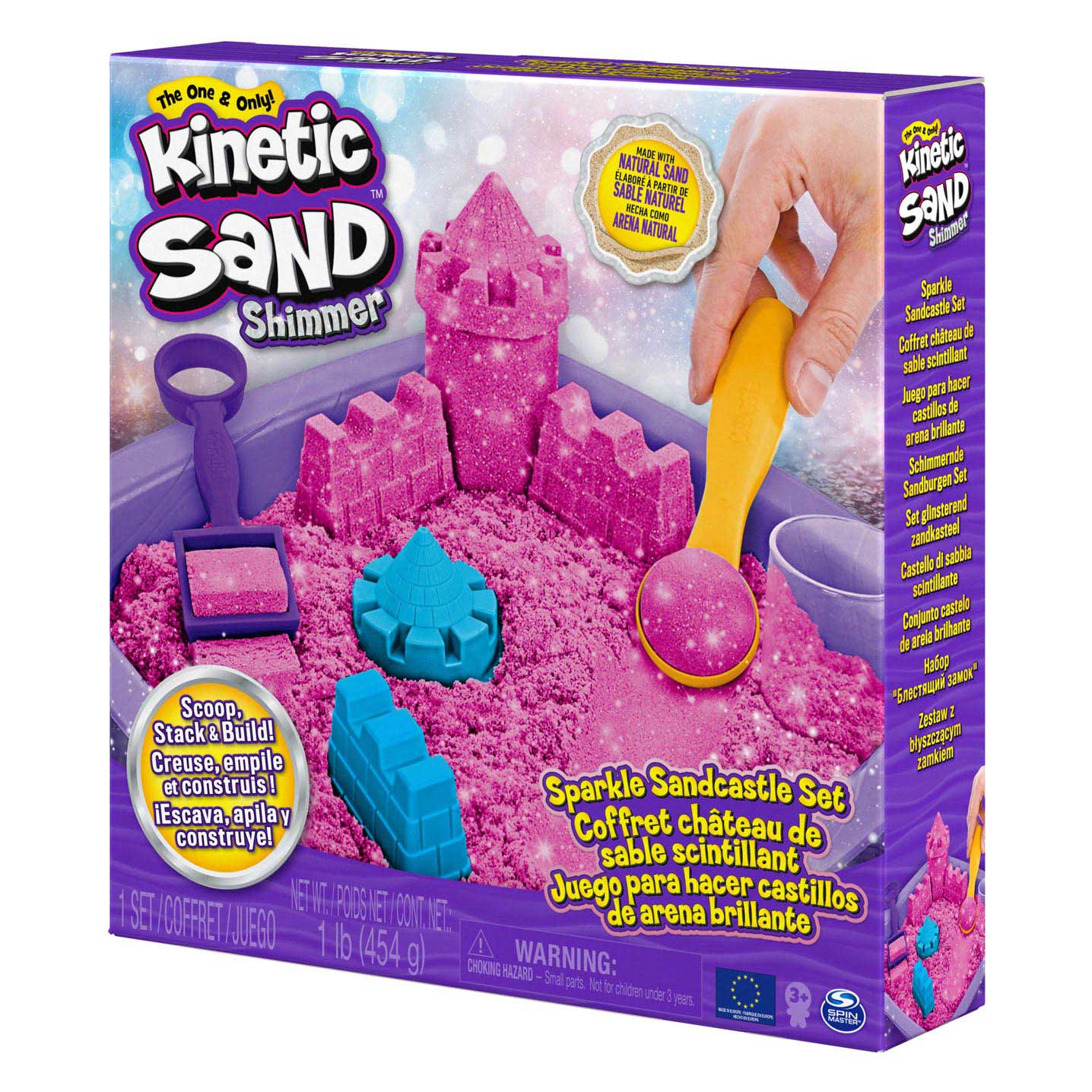 Kinetic Sand - Shimmer Zandkasteel Set Roze, 453gr.