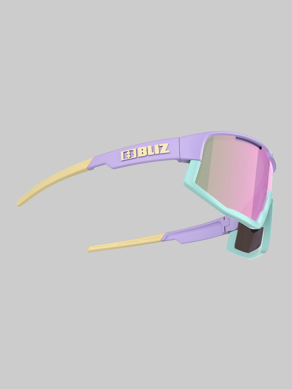 BLIZ Active Eyewear Fusion Small Matt Pastel Purple Sunglasses brown w pink multi