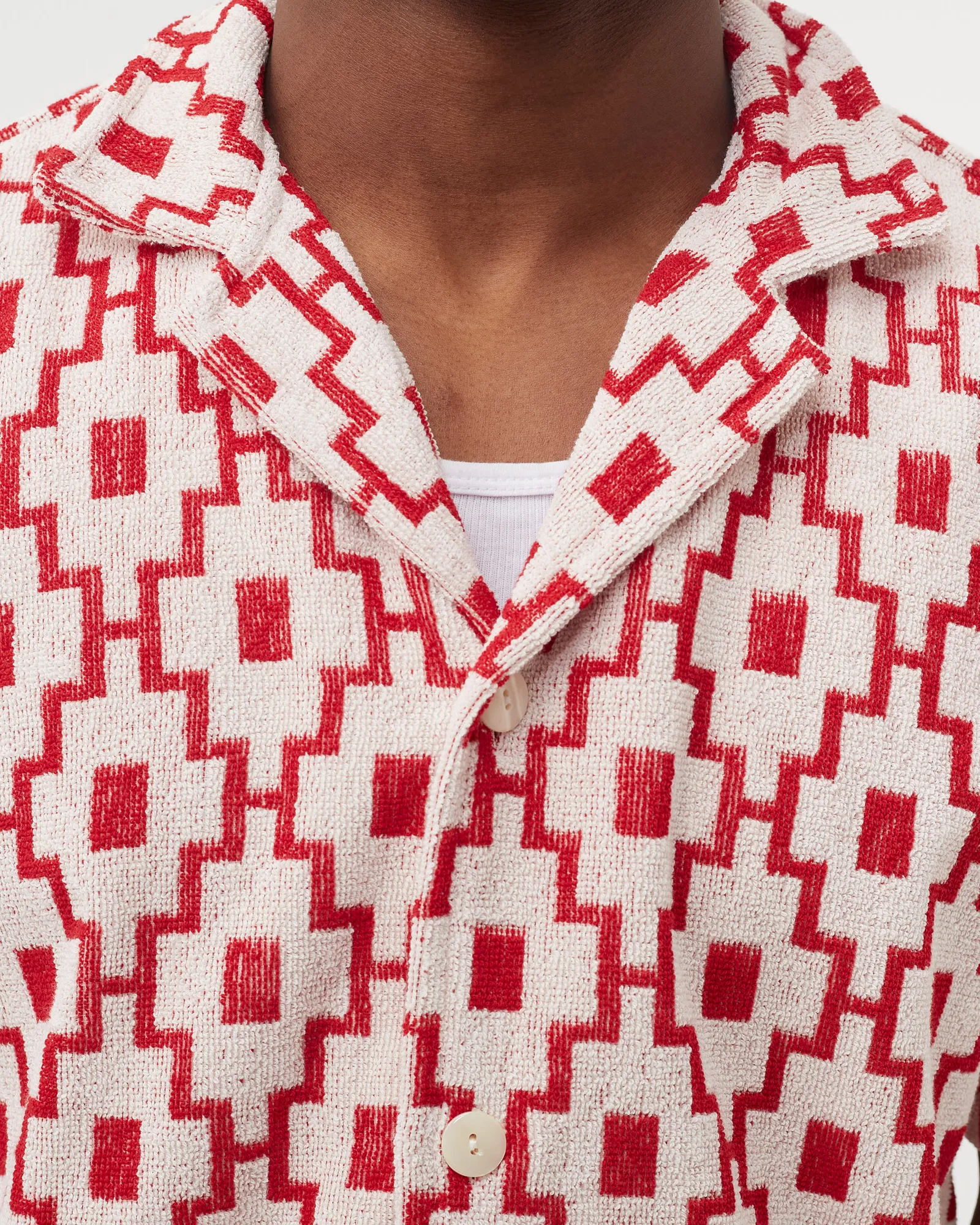 OAS White Machu Terry Shirt