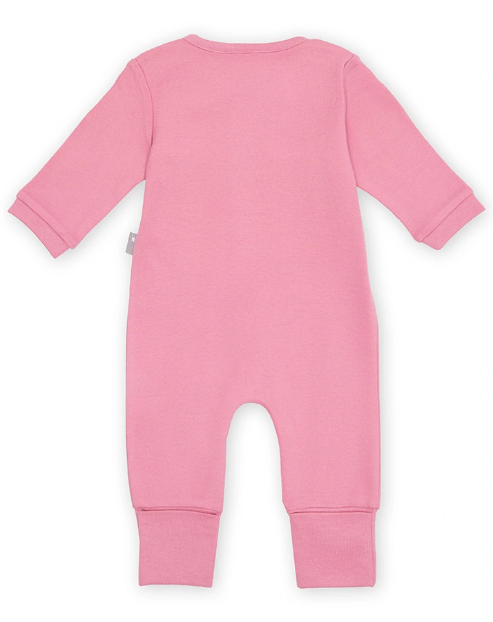 Schlafstrampler mit Fuß FUNKY CARROT in rosa