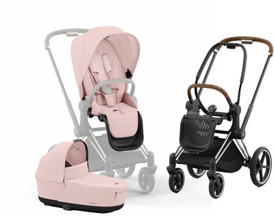 Cybex Priam Duovogn, Peach Pink/Chrome Brown