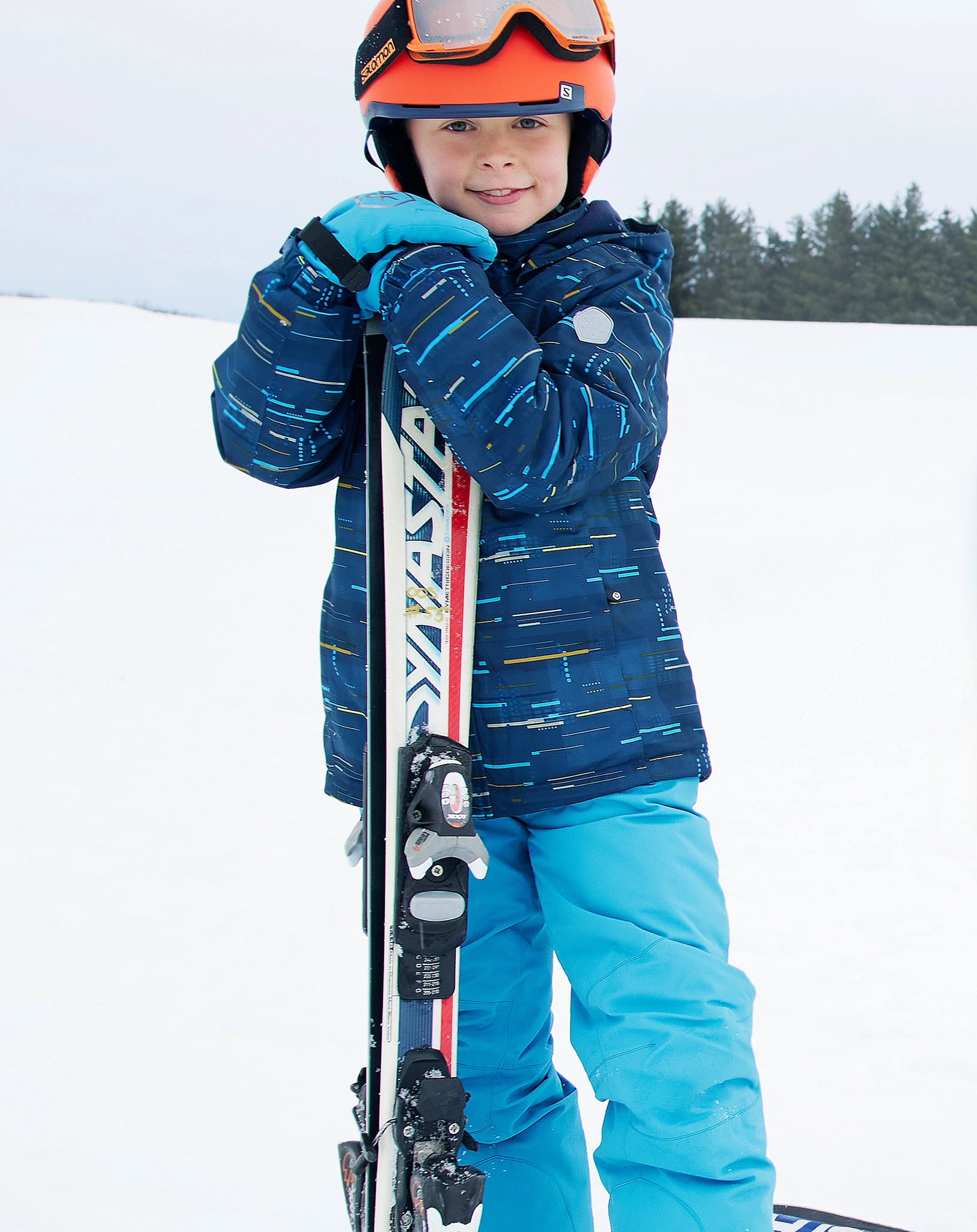 Schnee-Latzhose 740712 SOLID in blue