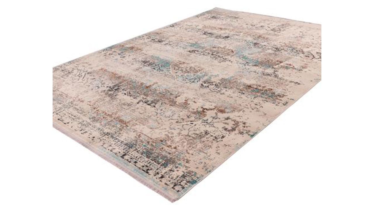 Vloerkleed 325 taupe/turquoise Anouk
