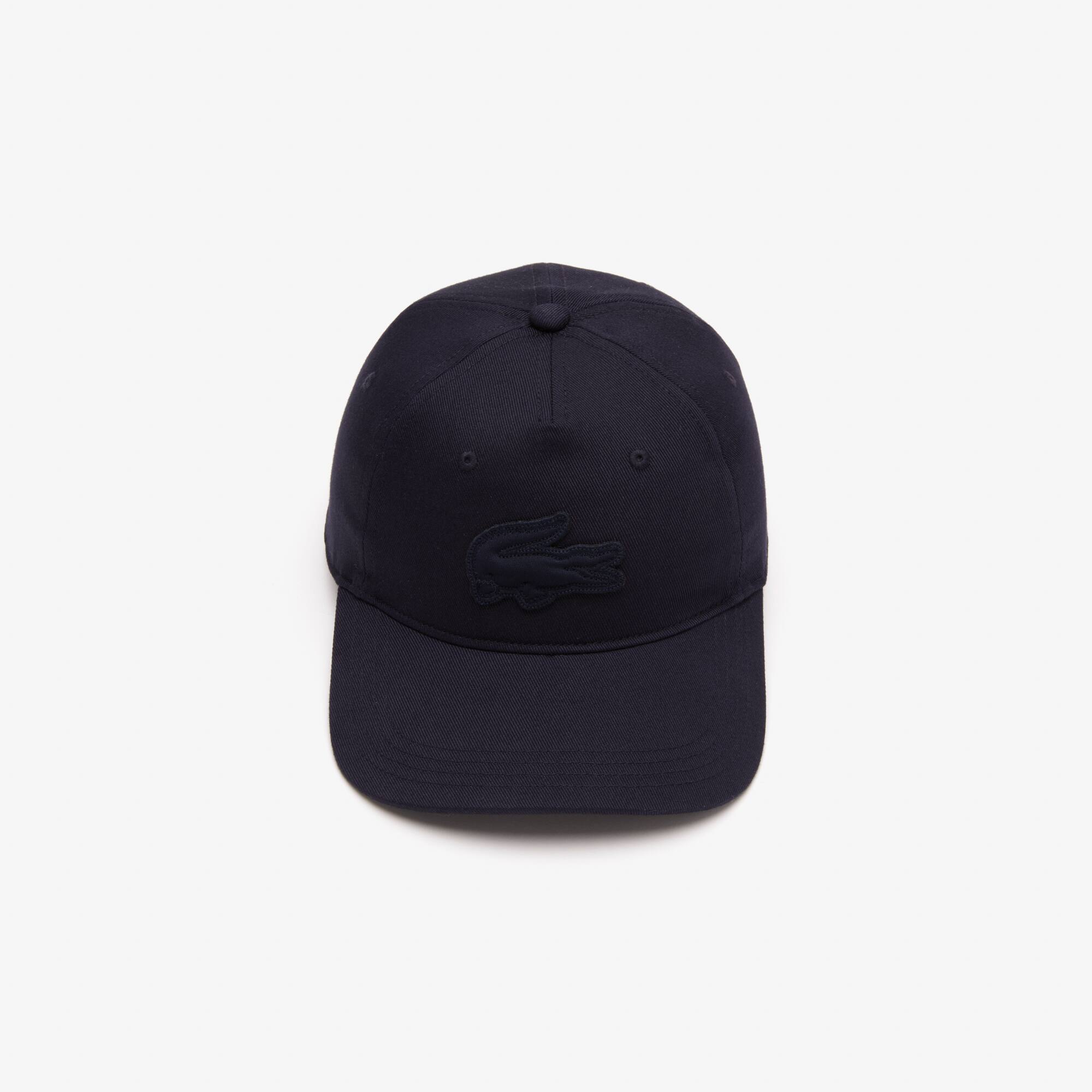Casquette avec badge crocodile matelassé en twill de coton Chapeaux & Casquettes - Bleu - Lacoste - Unisex