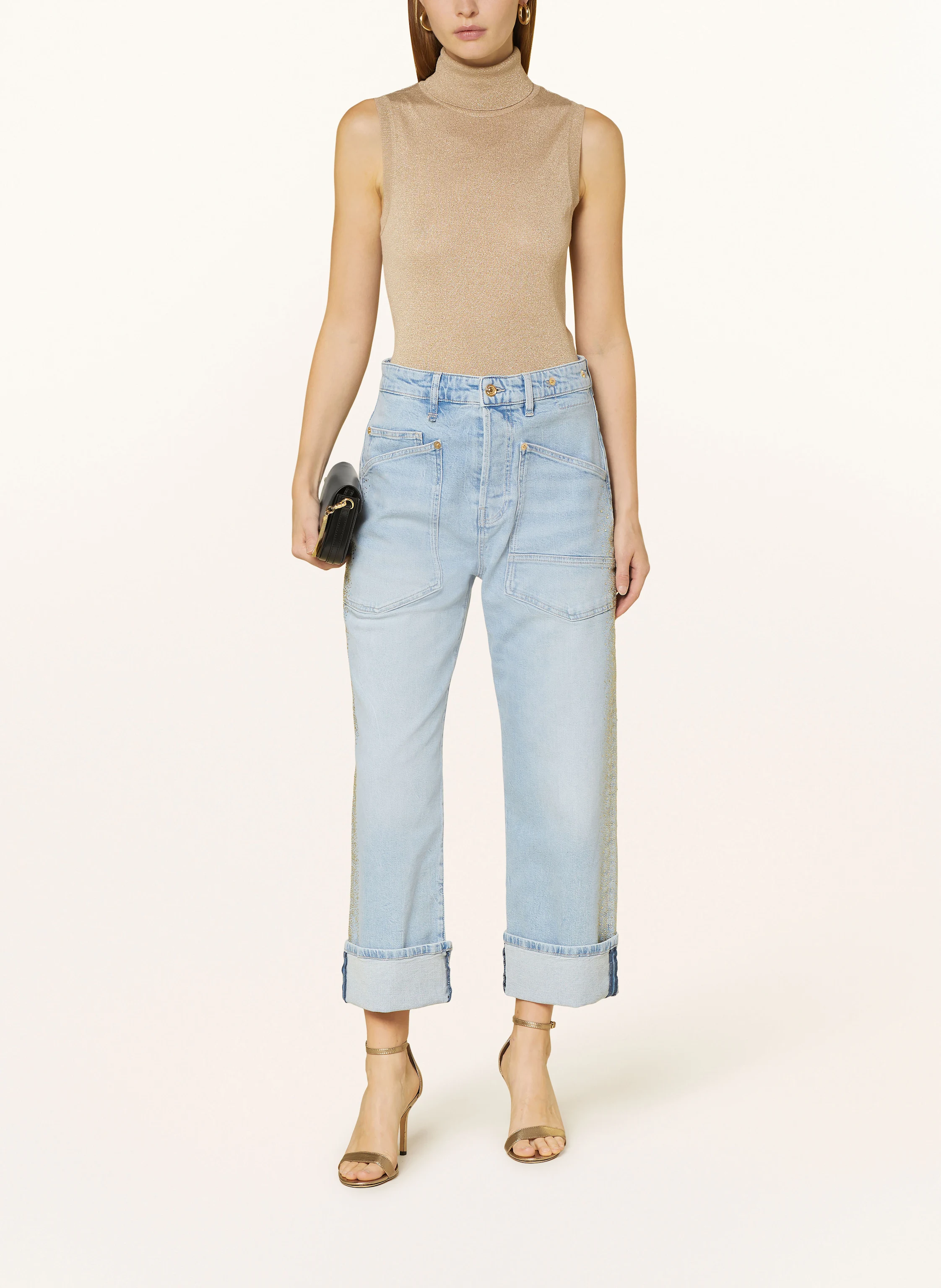 MAC Boyfriend Jeans BAGGY mit Schmucksteinen