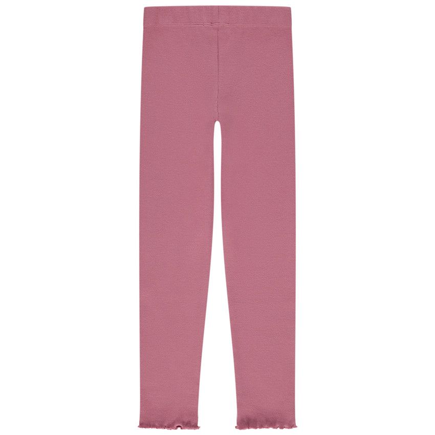 Legging côtelé avec nœud fantaisie pour fille - Fuchsia