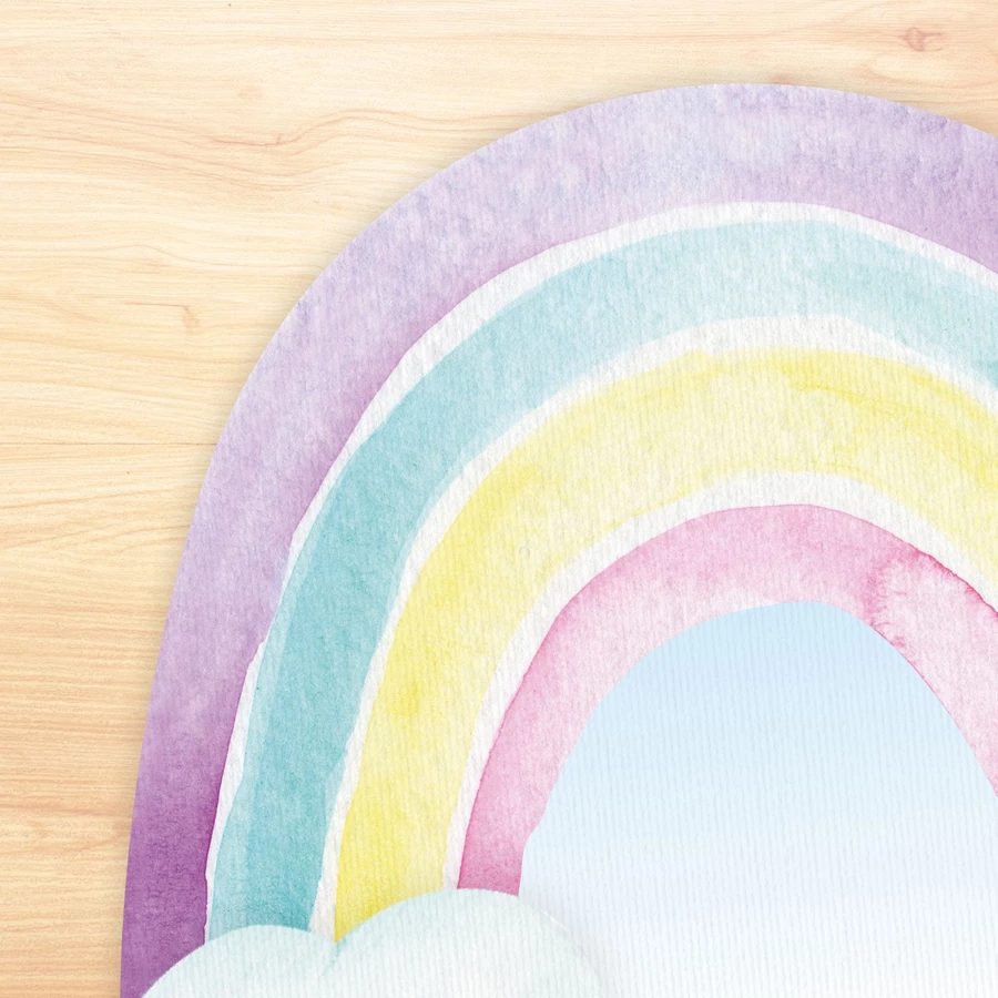 Nikima Platzset stabiles Vinyl Tischset – Regenbogen mehrfarbig