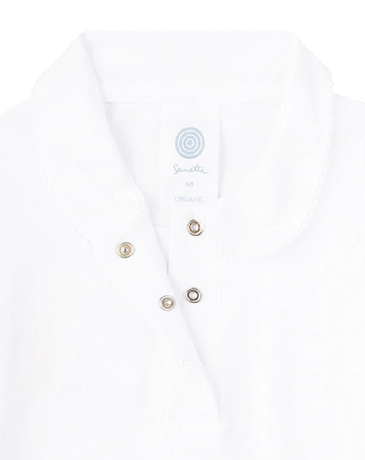 Langarm-Body BASIC mit Bubikragen in white