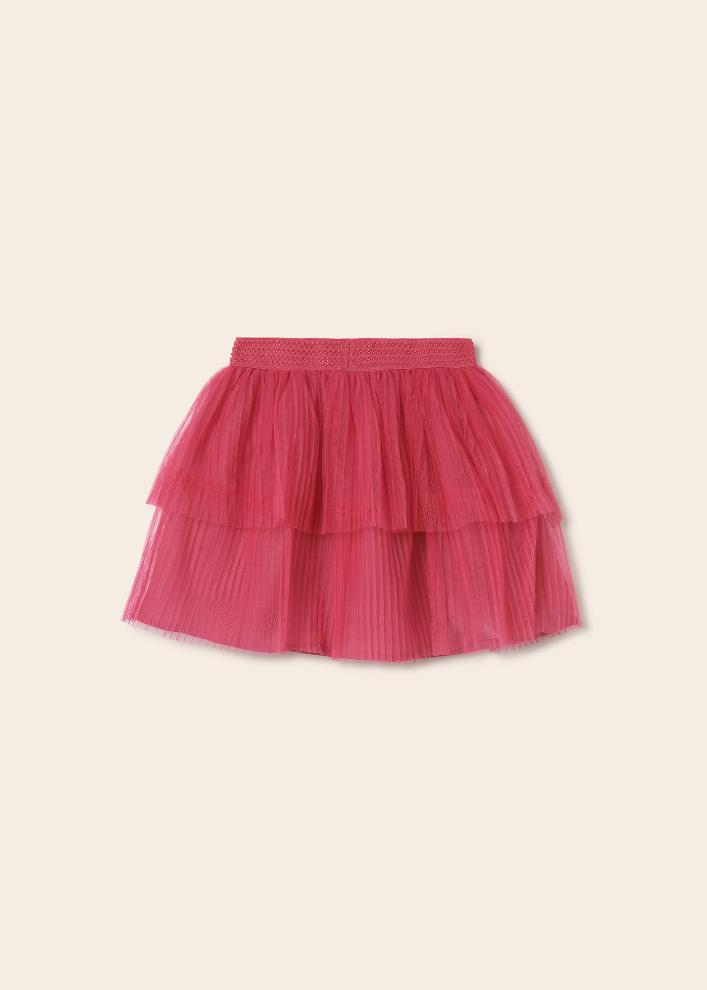 Saia de tule plissada para meninas