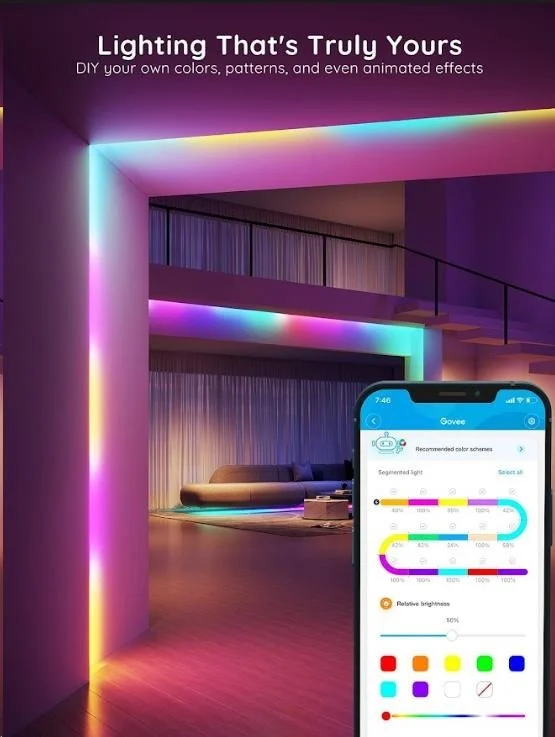 Govee RGBIC Basic Wi-Fi + Bluetooth LED-strips (5 meter)