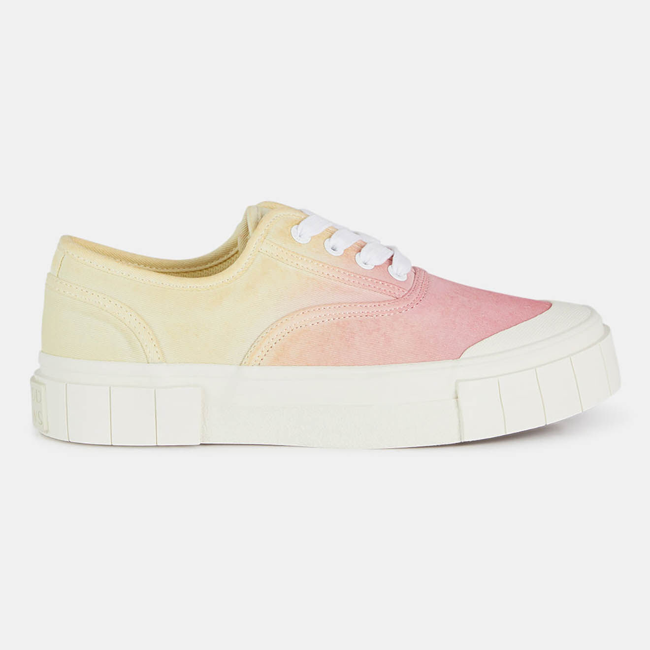 Good News Sneakers en Coton Bio Gnace tie & dye jaune/rose