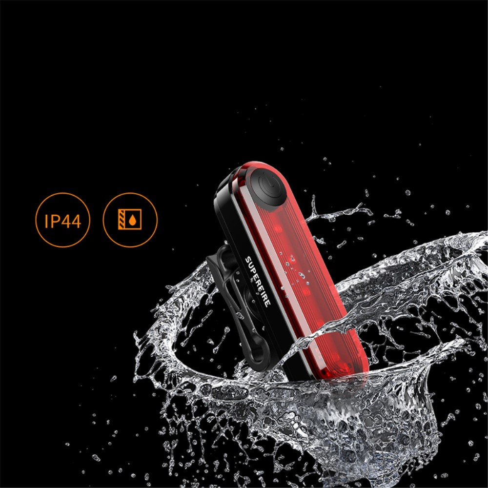 Outdoor Fahrrad USB Velo Wandern Hunde LED Warnlicht Spritzwasserfest IP44 - Rot