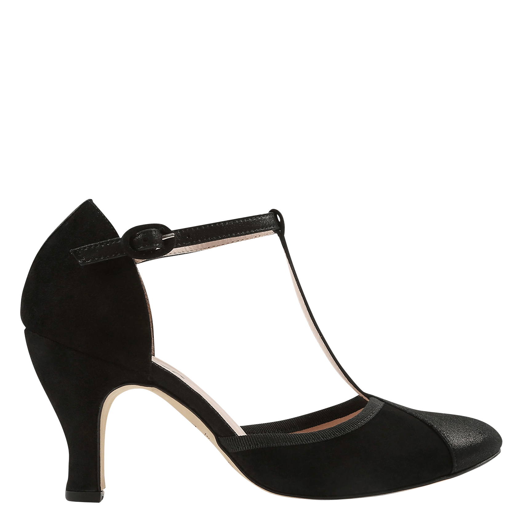 SALOME BAYA - Salomés à talons en cuir velours | Noir