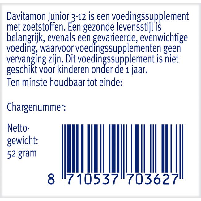 Davitamon Junior 3+ Kauwvitamines Framboos