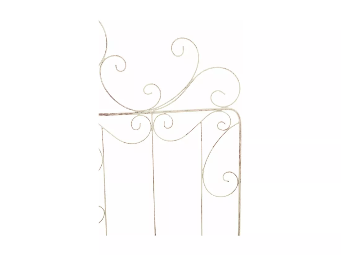 Treillis décoration de jardin métal crème 99 x 1 x 133 cm 10_0003892