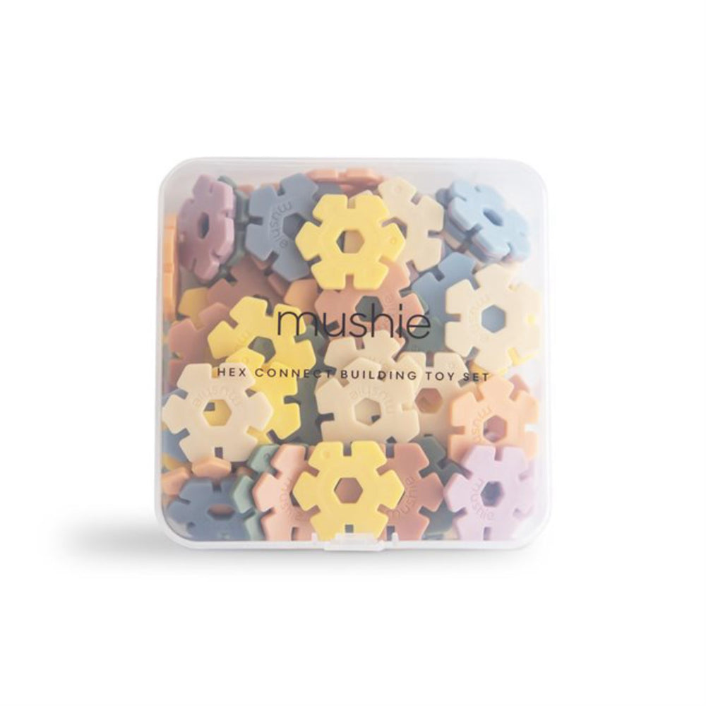 Køb Mushie Multi HEX Connect Konstruktionslegetøjssæt