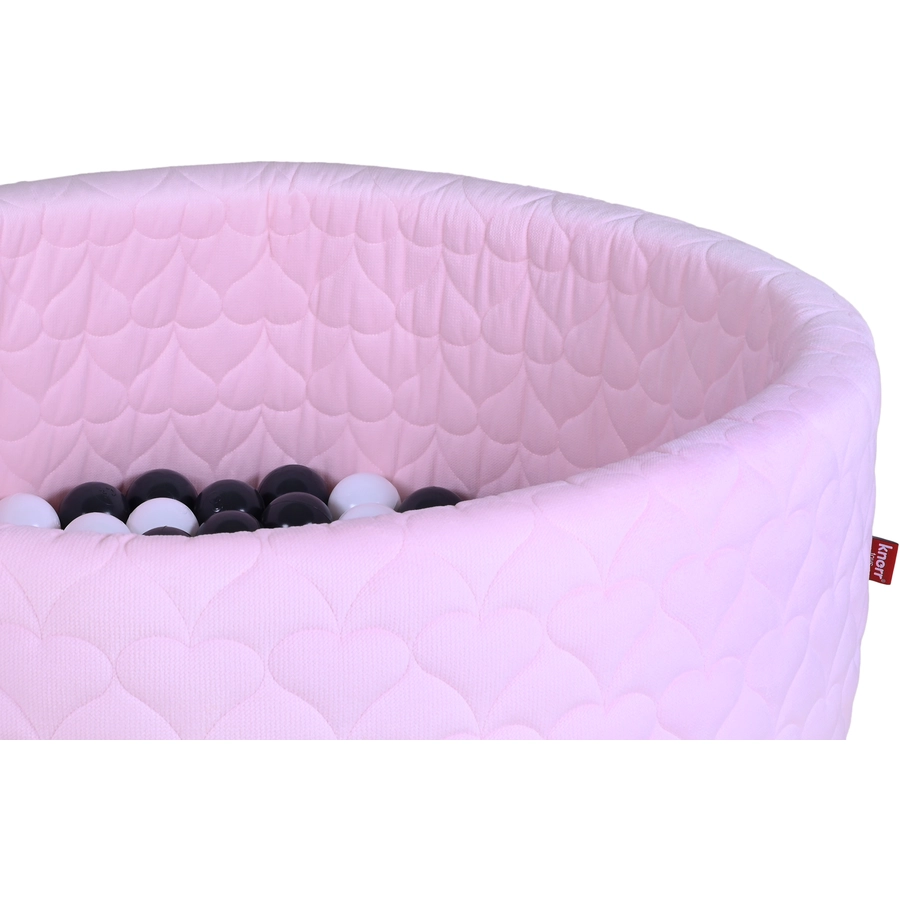 knorr toys® Bällebad soft - Cosy heart rose - 100 balls greycreme rosa