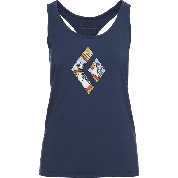 Débardeur escalade BLACK DIAMOND W RAINBOW DIAMOND TANK INK BLUE