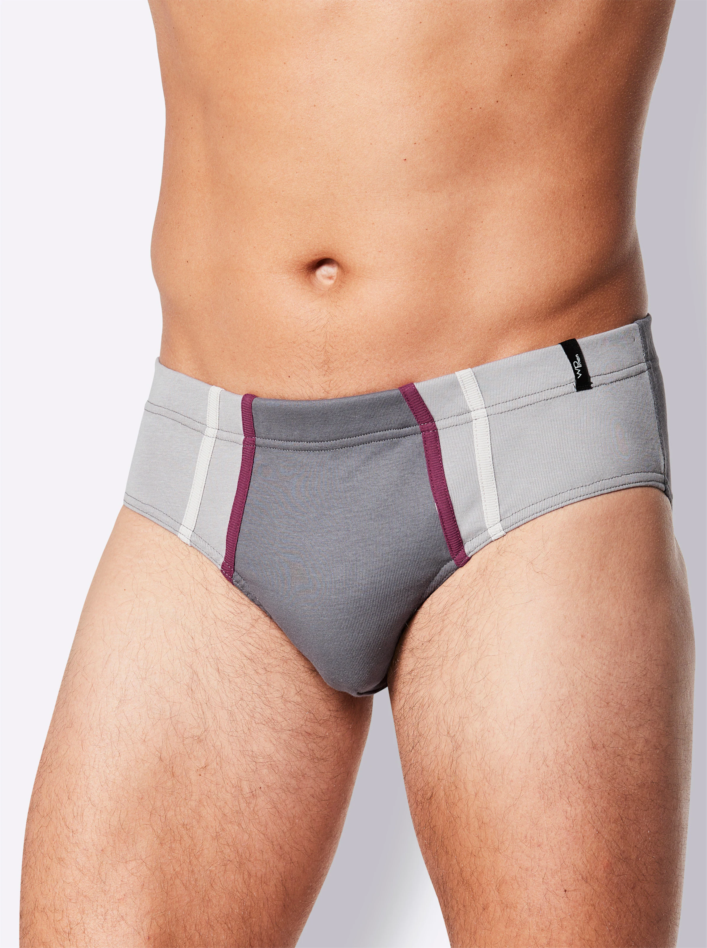 wäschepur men Slip in jeansblau + anthrazit + bleu + steingrau