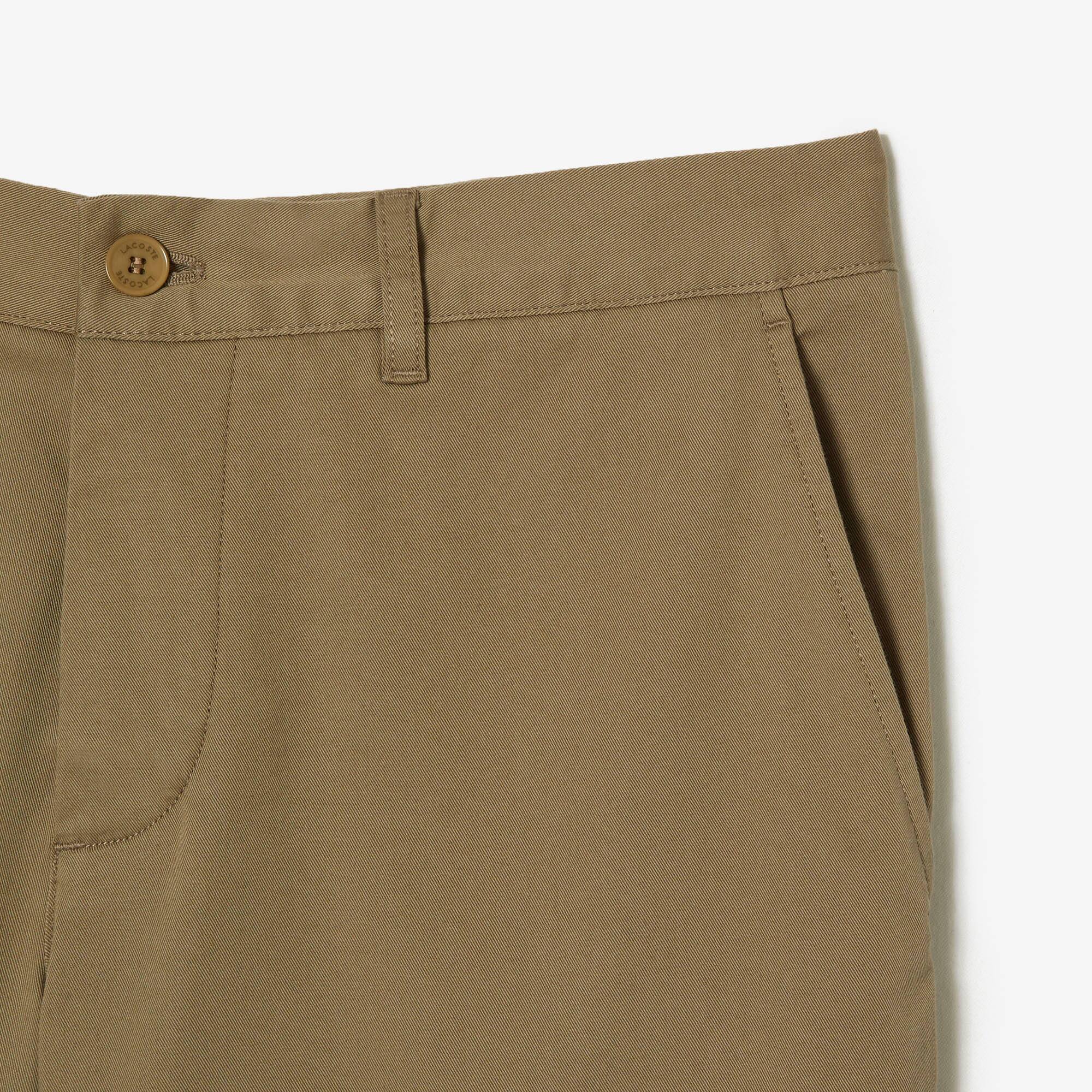 Bermuda slim fit uni en coton stretch Shorts - Beige - Lacoste - Homme