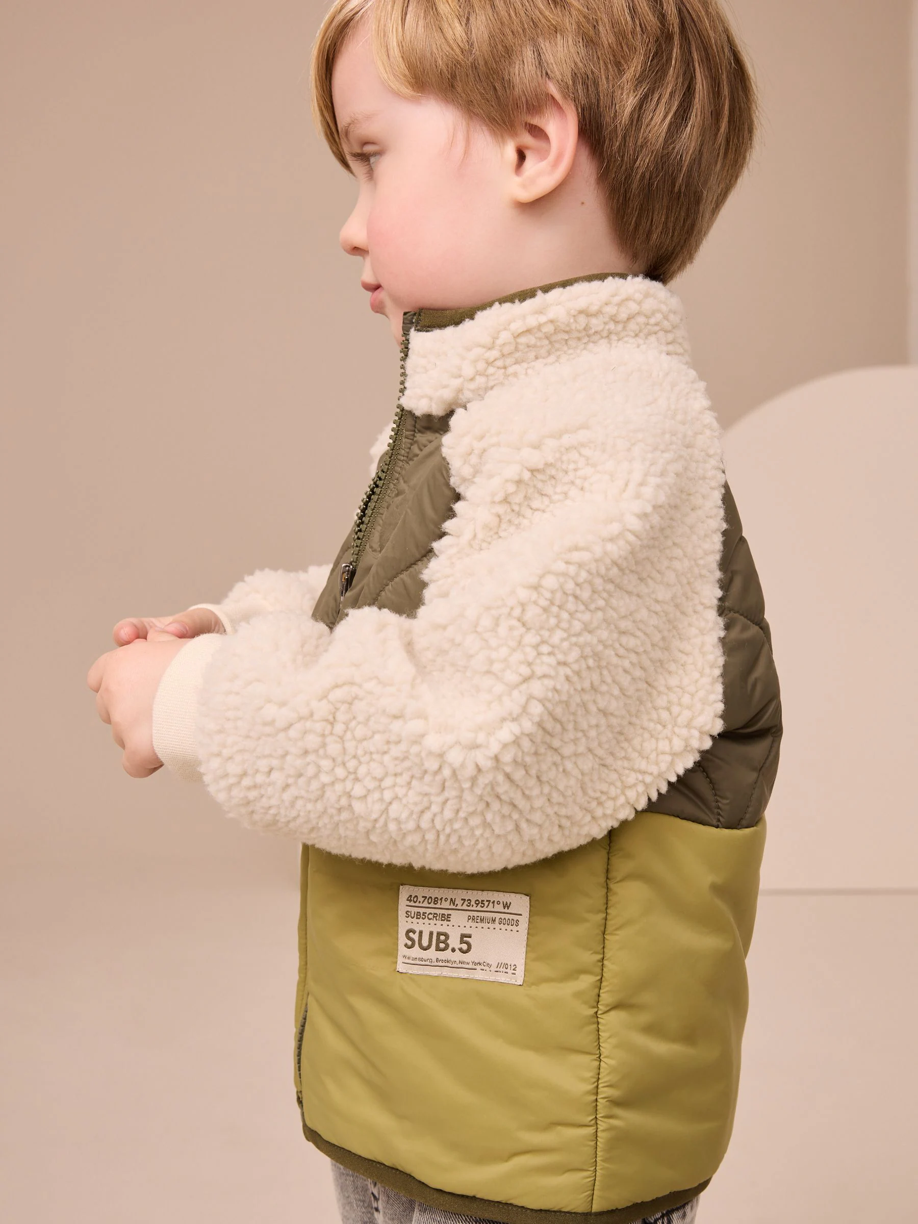 Groen Borg nylon - Bomber Nylon Colourblock Shacket (3mths-7yrs)
