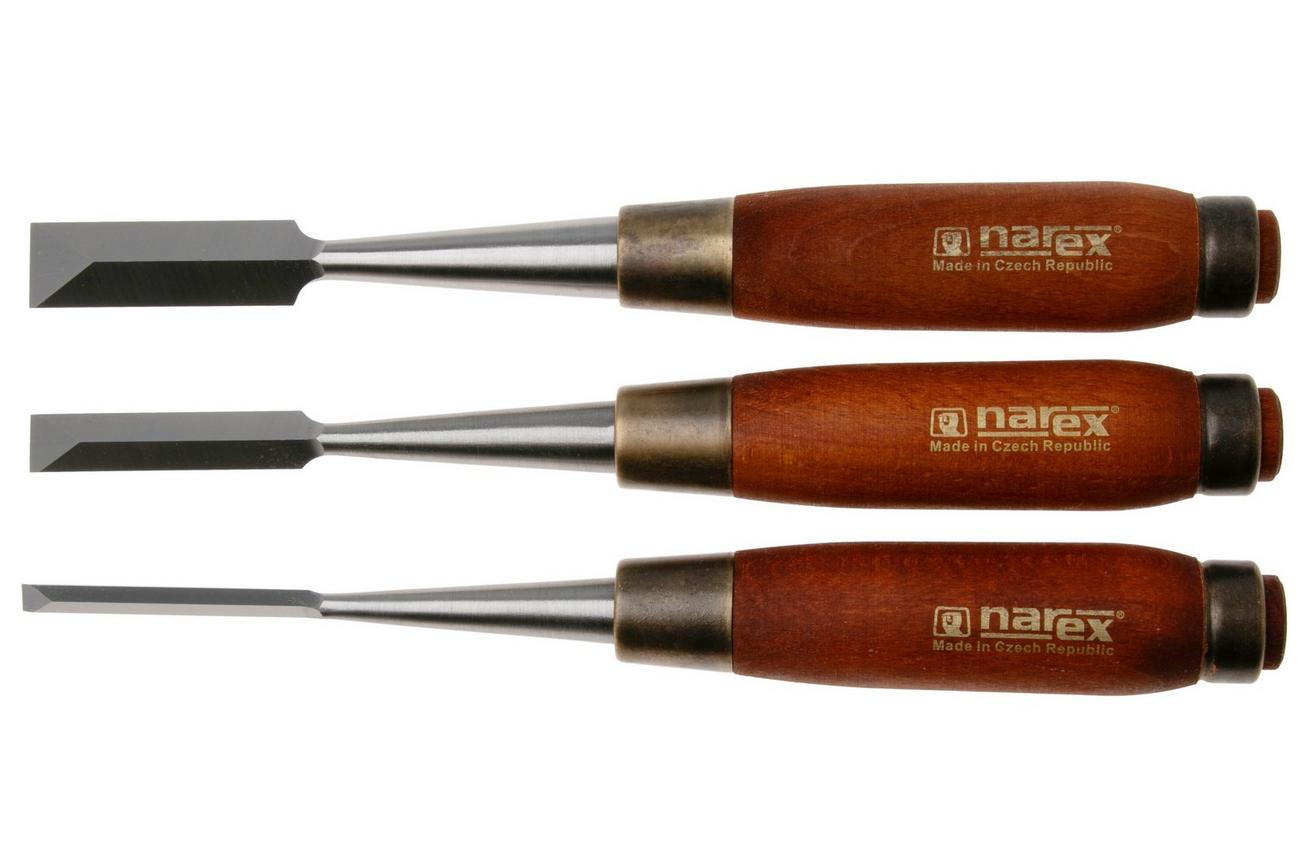 Narex Wood Line Plus Dovetail Chisel Set 852100, zwaluwstaartbeitelset 6-12-19 mm, 3-delig