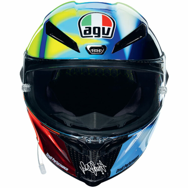 AGV - Casque Pista GP RR Soleluna 2021 Bleu / Jaune / Rouge